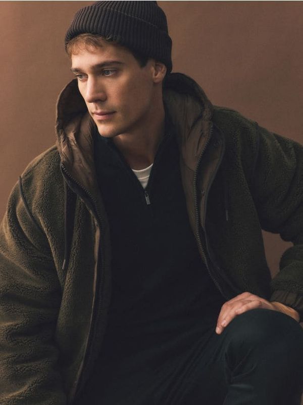 Reserved Reserved - Jakna s kapuljačom - tamnosmeđe