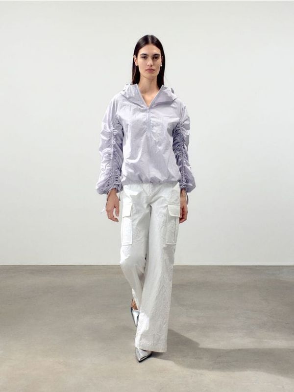 Reserved Reserved - Jakna s naborima - pastelnoružičasto