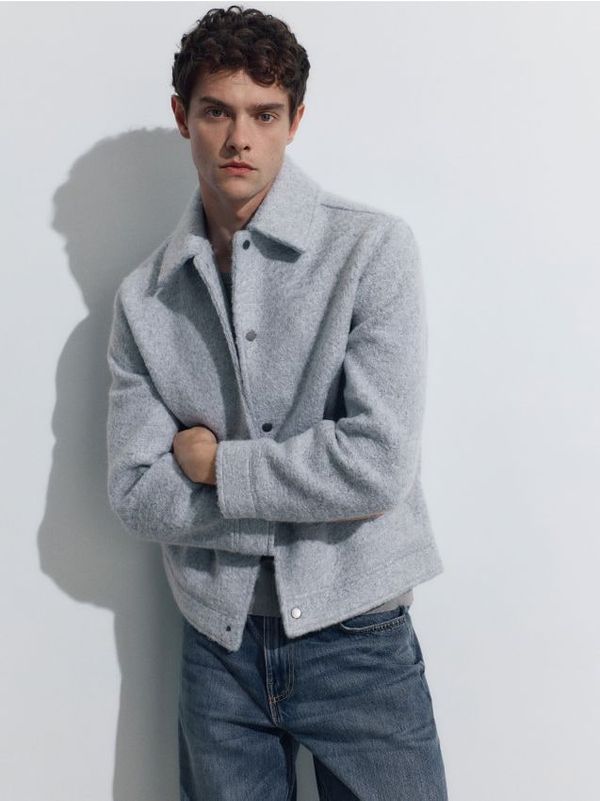 Reserved Reserved - Jakna s ovratnikom - light grey