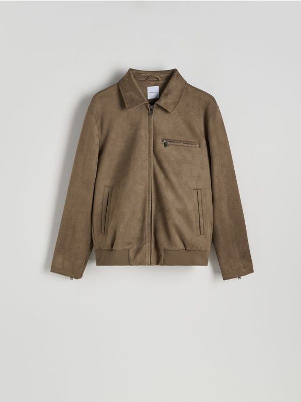 Reserved Reserved - Jakna s ovratnikom - smeđi