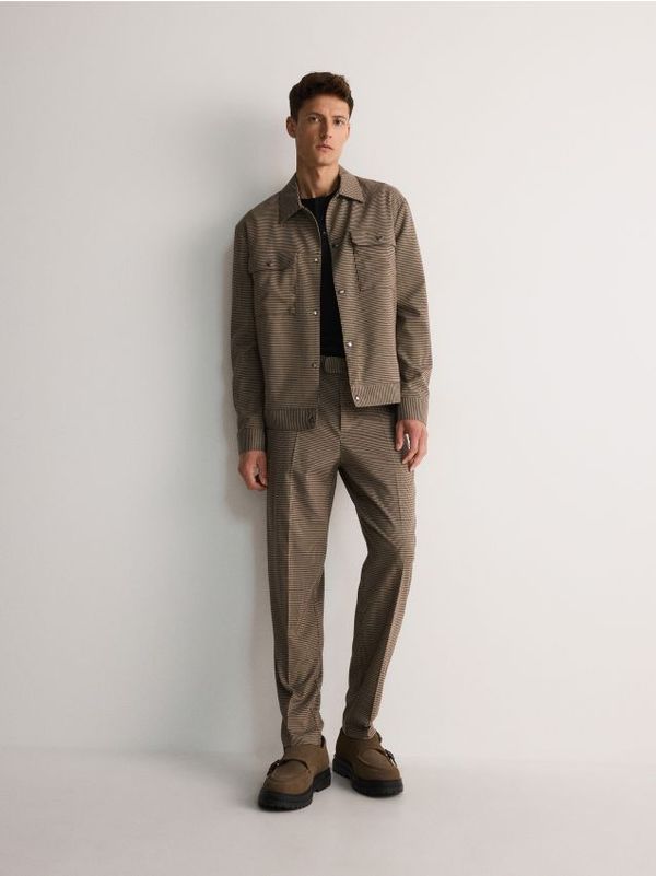 Reserved Reserved - Jakna s ovratnikom - smeđi