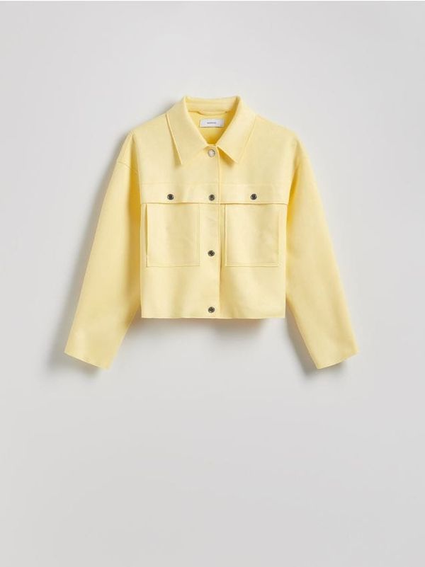 Reserved Reserved - Jakna s ovratnikom - svjetložuto