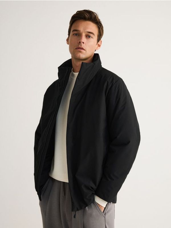 Reserved Reserved - Jakna s podignutim ovratnikom - crno