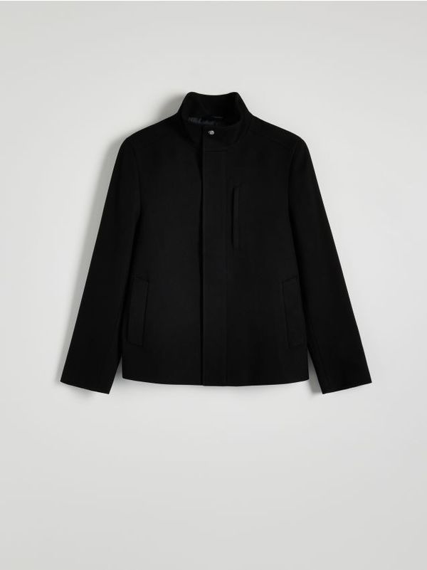 Reserved Reserved - Jakna s podignutim ovratnikom - crno