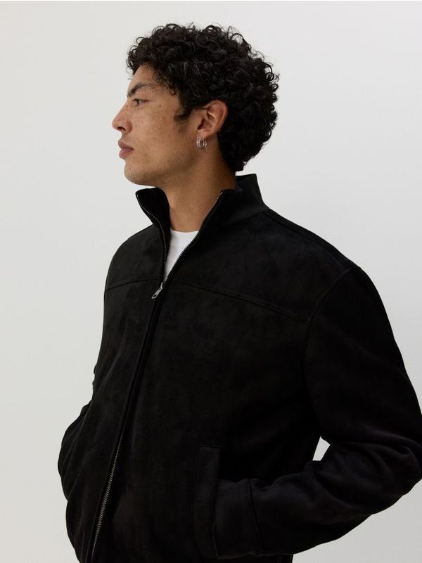 Reserved Reserved - Jakna s podignutim ovratnikom - crno