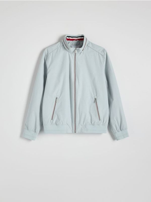 Reserved Reserved - Jakna sa sakrivenom kapuljačom - bljedoplavo