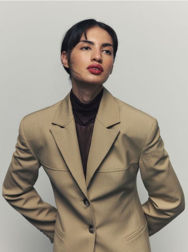 Reserved Reserved - Jakna sa šivanjem - boja senfa