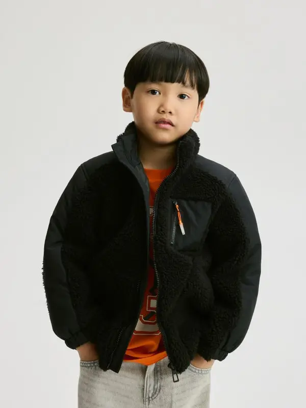 Reserved Reserved - Jakna sherpa - crno