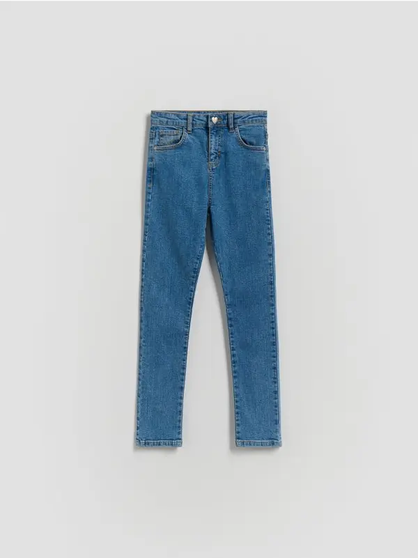 Reserved Reserved - Jeans slim fit sa srcem dugmetom - plavo