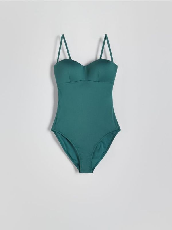 Reserved Reserved - Jednodijelni kupaći kostim - tamnotirkizno
