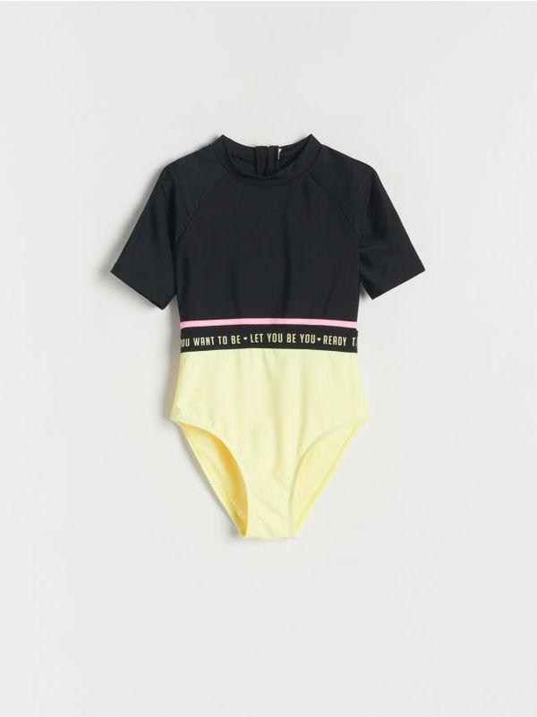 Reserved Reserved - Jednodijelni kupaći kostim - žutozeleno