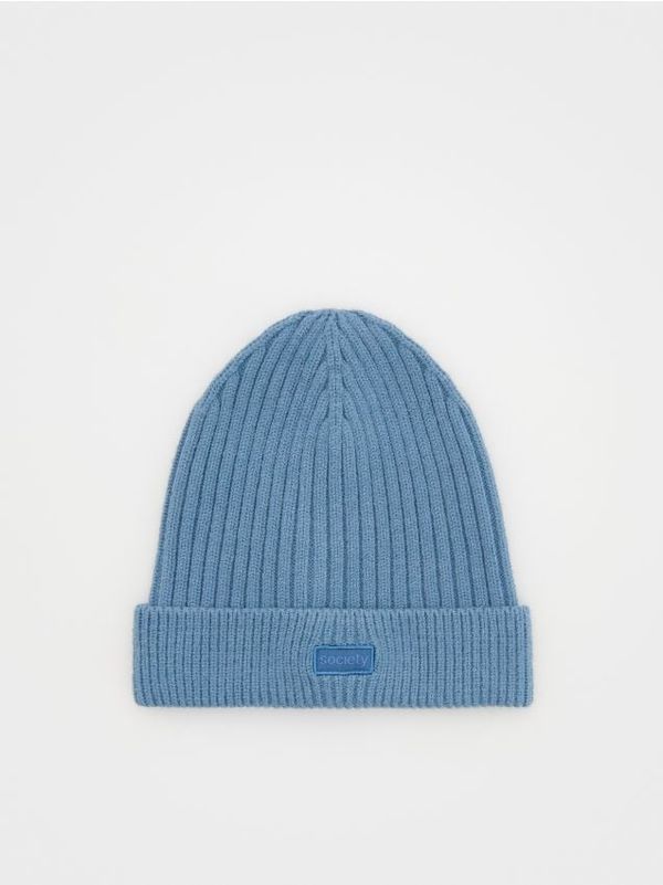 Reserved Reserved - Kapa beanie od mješavine viskoze - plava