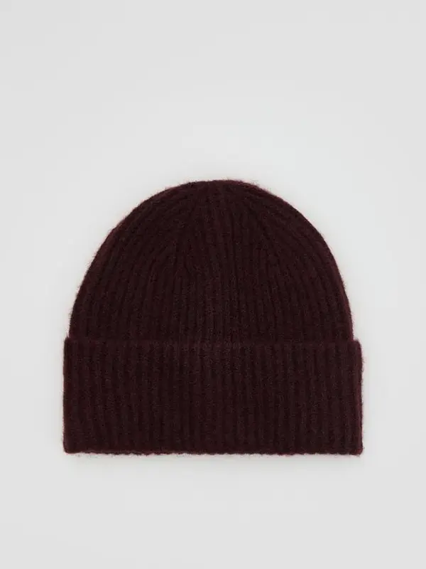 Reserved Reserved - Kapa beanie od mješavine vune - boja mahagonija