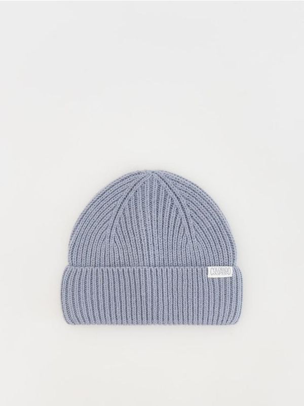 Reserved Reserved - Kapa beanie od mješavine vune - svjetloplavo