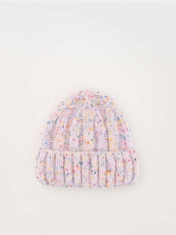 Reserved Reserved - Kapa od žerseja s mješavinom vune - boja lavande