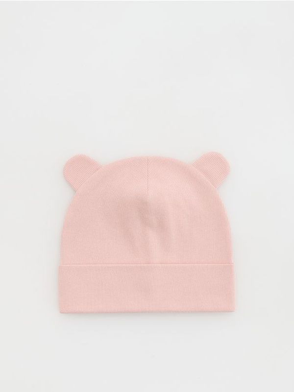 Reserved Reserved - Kapa s ušima - pastelnoružičasto
