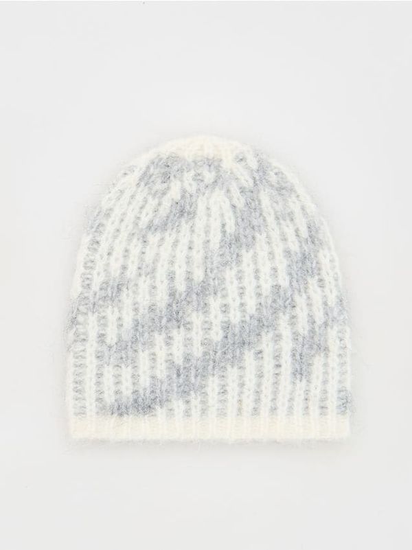 Reserved Reserved - Kapa s uzorkom od melanža - light grey