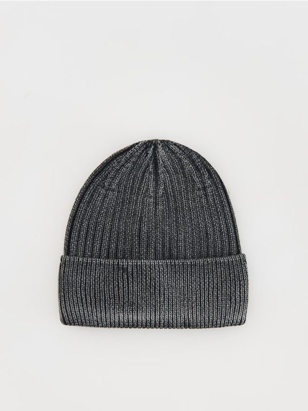 Reserved Reserved - Kapa s visokim udjelom pamuka s našivkom - tamnosivo