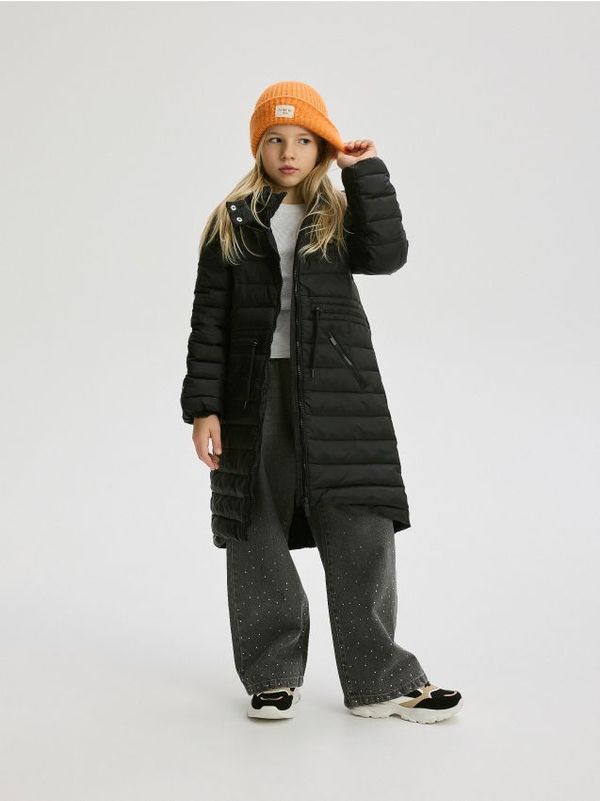 Reserved Reserved - Kaput ispunjen paperjem s kapuljačom - crno