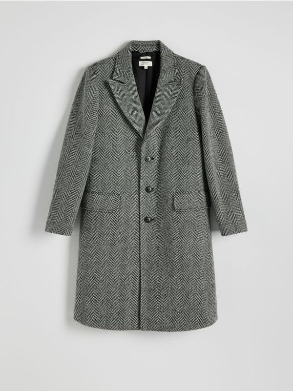 Reserved Reserved - Kaput uzorka riblje kosti od mješavine vune - šaren