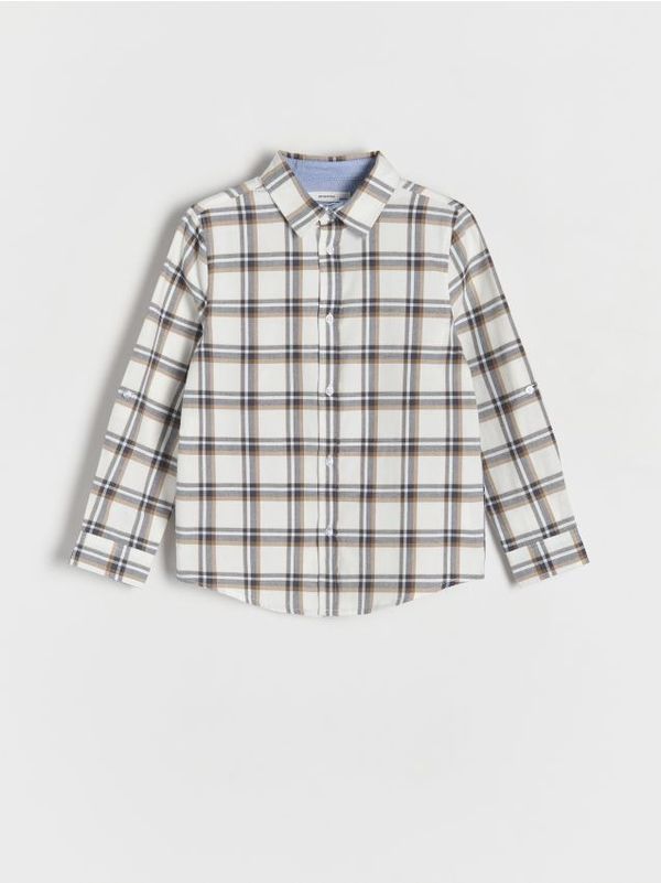 Reserved Reserved - Karirana košulja - bež