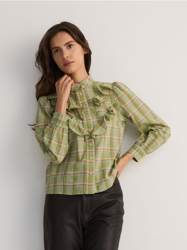 Reserved Reserved - Karirana košulja - zelena