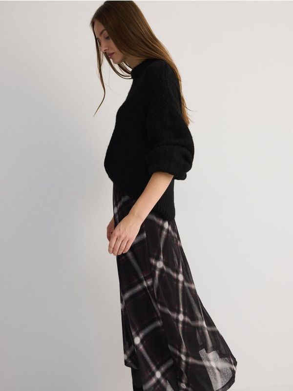 Reserved Reserved - Karirana midi suknja - šaren