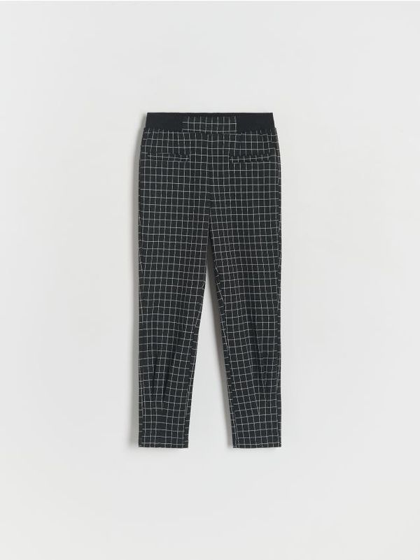 Reserved Reserved - Karirane hlače - tamnosivo