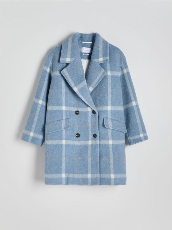 Reserved Reserved - Karirani kaput od mješavine vune - šaren