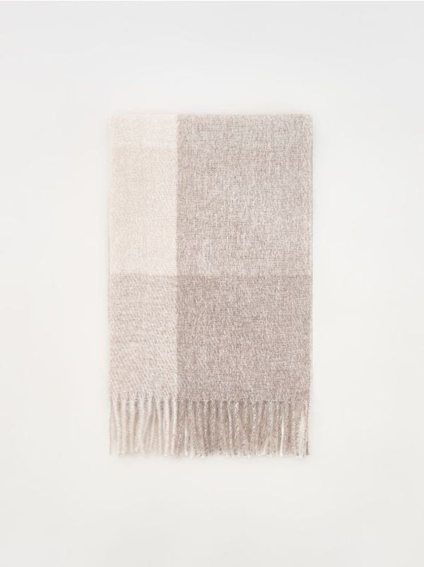 Reserved Reserved - Karirani šal - smeđesivo