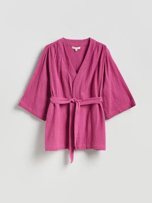 Reserved Reserved - Kimono od muslina - prljavoroza