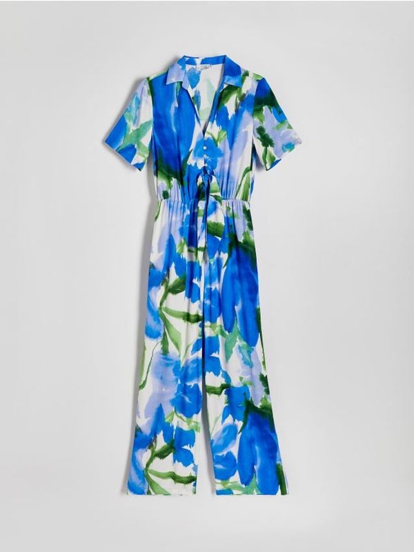 Reserved Reserved - Kombinezon sa širokim nogavicama - plava