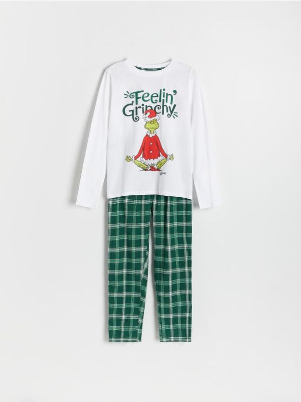 Reserved Reserved - Komplet božićne pidžame Grinch - bijela