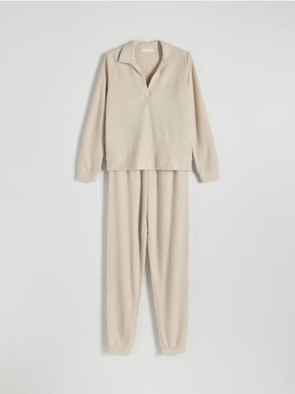 Reserved Reserved - Komplet dvodijelne pidžame - bež