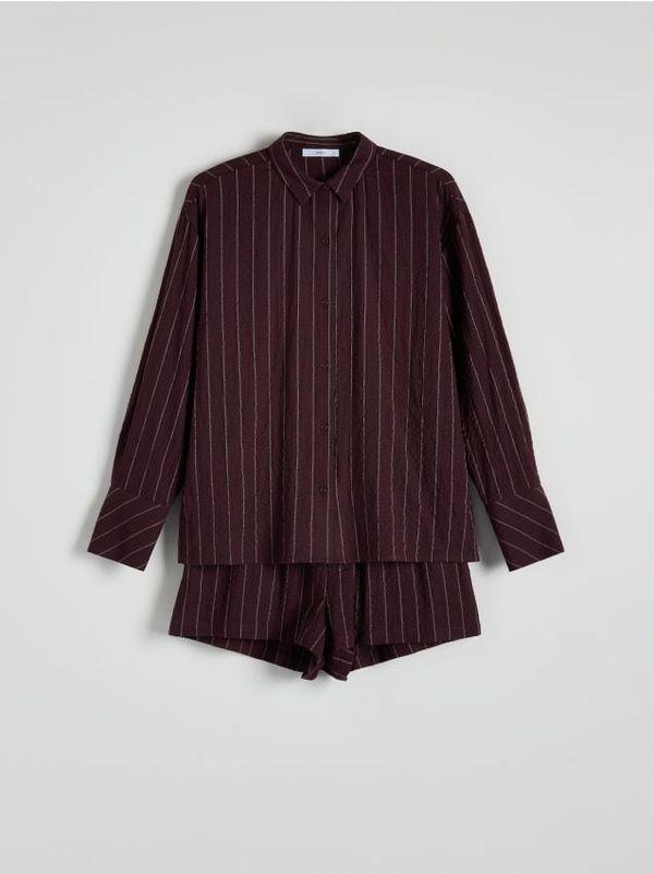 Reserved Reserved - Komplet dvodijelne pidžame - boja kestena