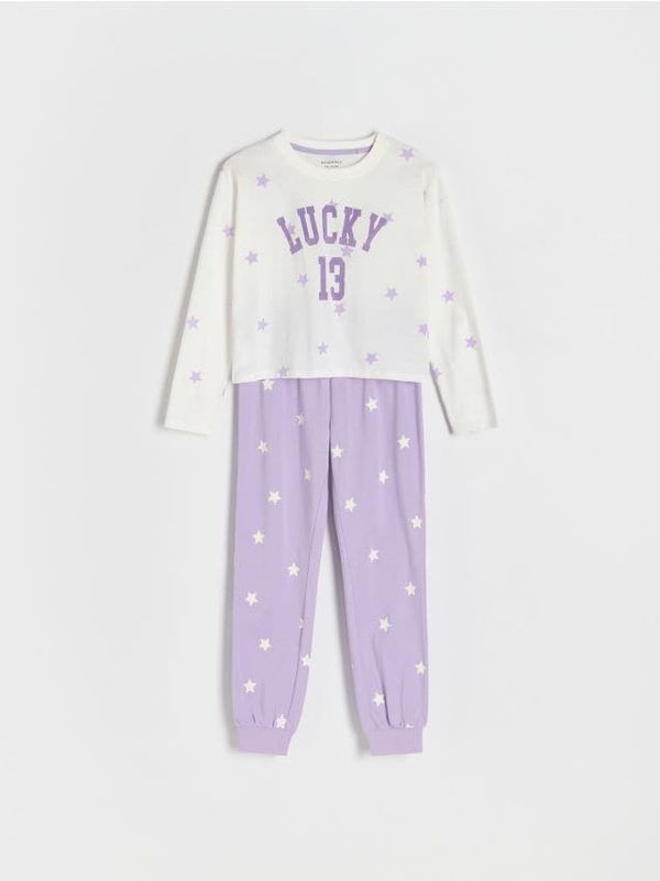 Reserved Reserved - Komplet dvodijelne pidžame - boja lavande