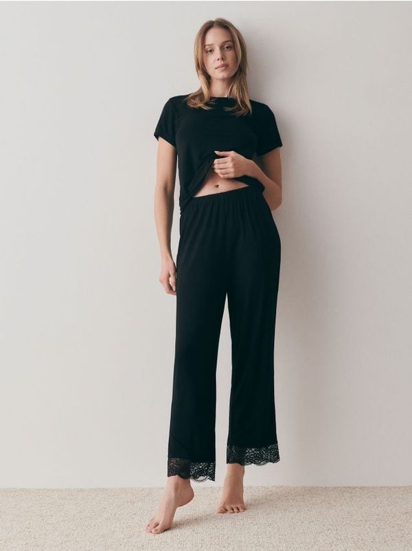 Reserved Reserved - Komplet dvodijelne pidžame - crno