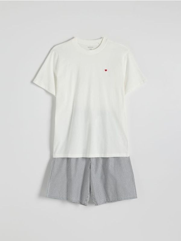 Reserved Reserved - Komplet dvodijelne pidžame - krem