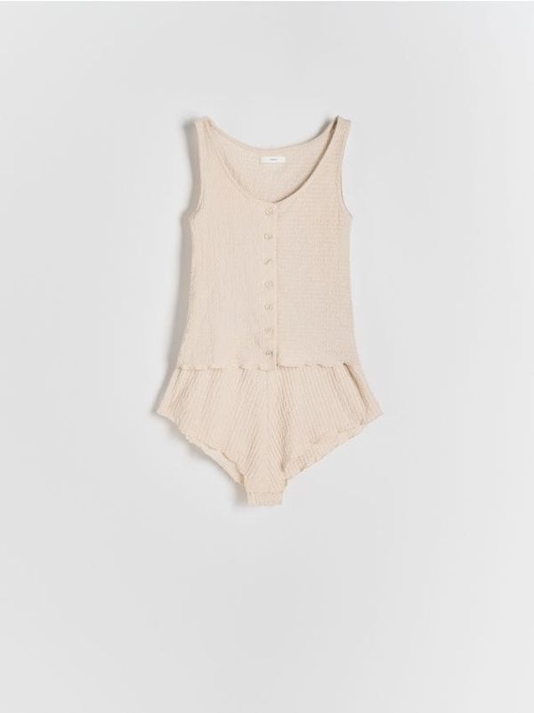 Reserved Reserved - Komplet dvodijelne pidžame - krem