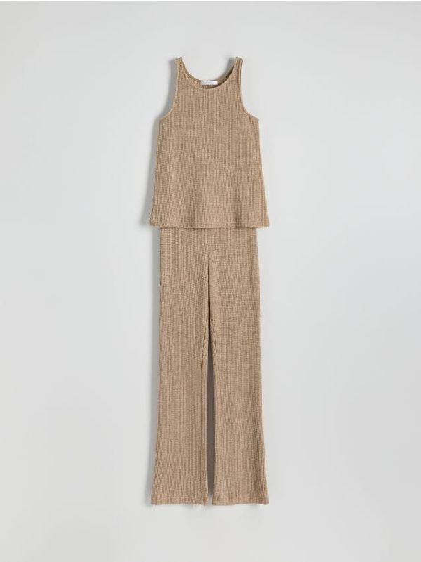 Reserved Reserved - Komplet dvodijelne pidžame od mješavine viskoze - bež