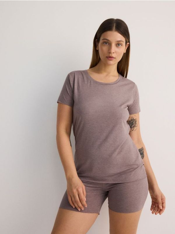 Reserved Reserved - Komplet dvodijelne pidžame od mješavine viskoze - bljedoljubičasto