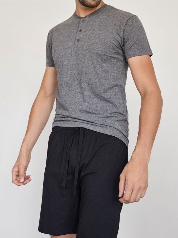 Reserved Reserved - Komplet dvodijelne pidžame od mješavine viskoze - tamnosivo