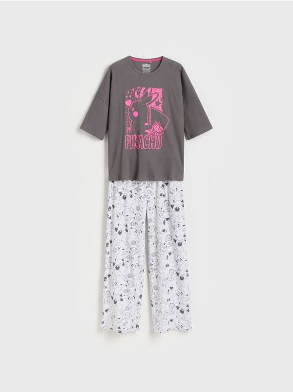 Reserved Reserved - Komplet dvodijelne pidžame Pokémon - tamnosivo