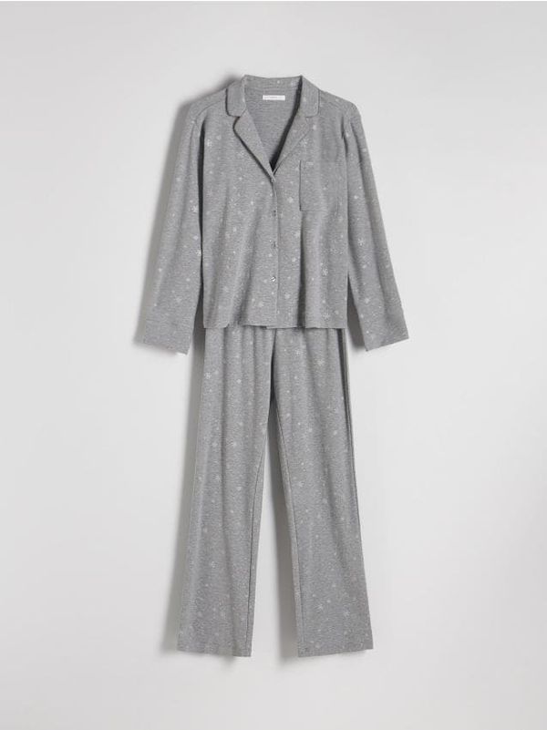 Reserved Reserved - Komplet dvodijelne pidžame s uzorkom - light grey