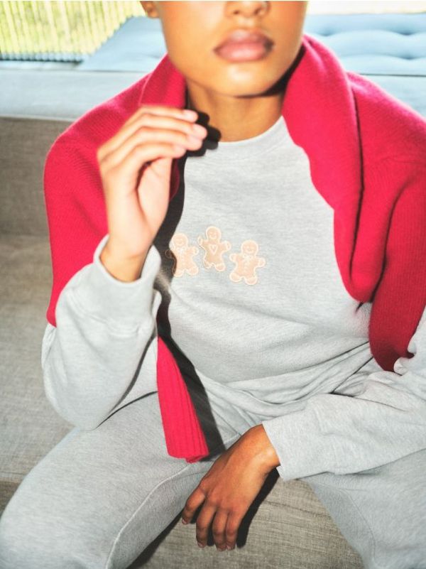 Reserved Reserved - Komplet dvodijelne pidžame s vezom - light grey