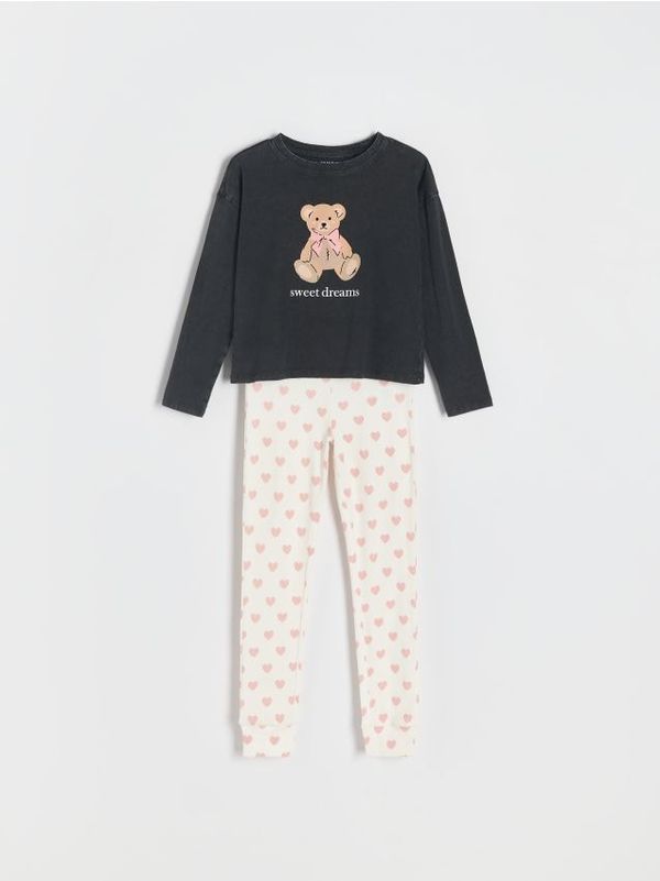 Reserved Reserved - Komplet dvodijelne pidžame - tamnosivo