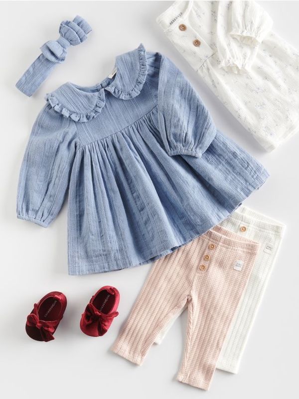 Reserved Reserved - Komplet haljine i trake za kosu - svjetloplavo