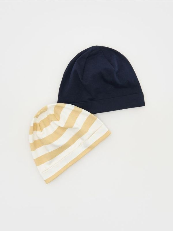 Reserved Reserved - Komplet od 2 pamučne kape - mornarsko plava