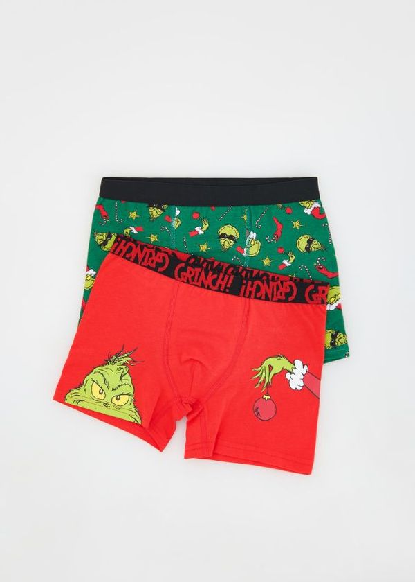 Reserved Reserved - Komplet od 2 para bokserica Grinch - tamnozeleno