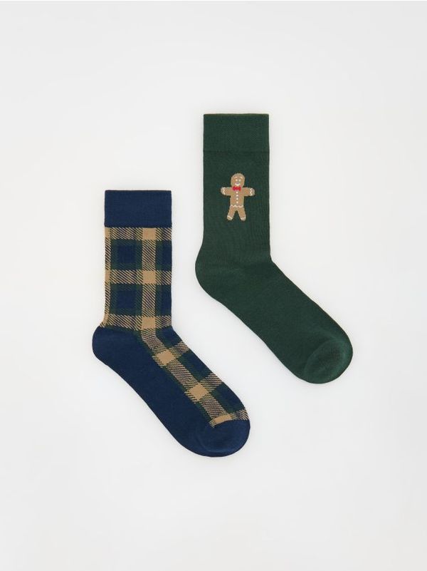 Reserved Reserved - Komplet od 2 para božićnih čarapa - tamnozeleno